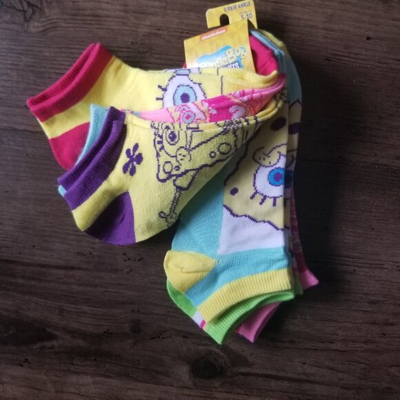 SpongeBob Squarepants 6 pair sock set - Picture 4 of 10